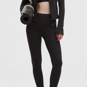 Lululemon Athletica Black Polka Dot Leggings